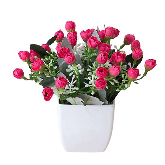 Artificial Flower Bonsai Plastic Small Tree Pot Home Table Garden Decor Prop