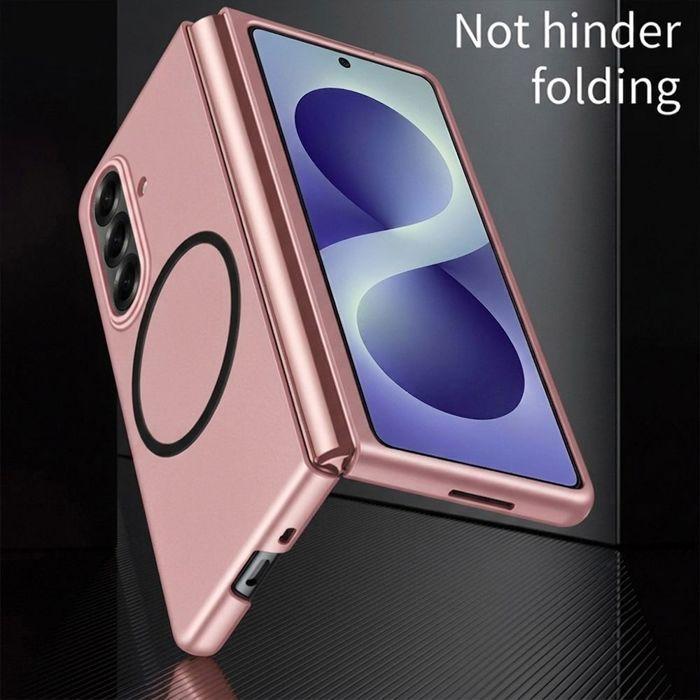 Hülle für Samsung Galaxy Z Fold 8 Ultra, Schutz mit Magnetkreis - Rosa - 2 Gehärtete Gläser