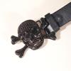 Jeans Decor Rhinestone Skull Belt Skeleton Pu Waistbands Trendy Rivet Belt  Daily