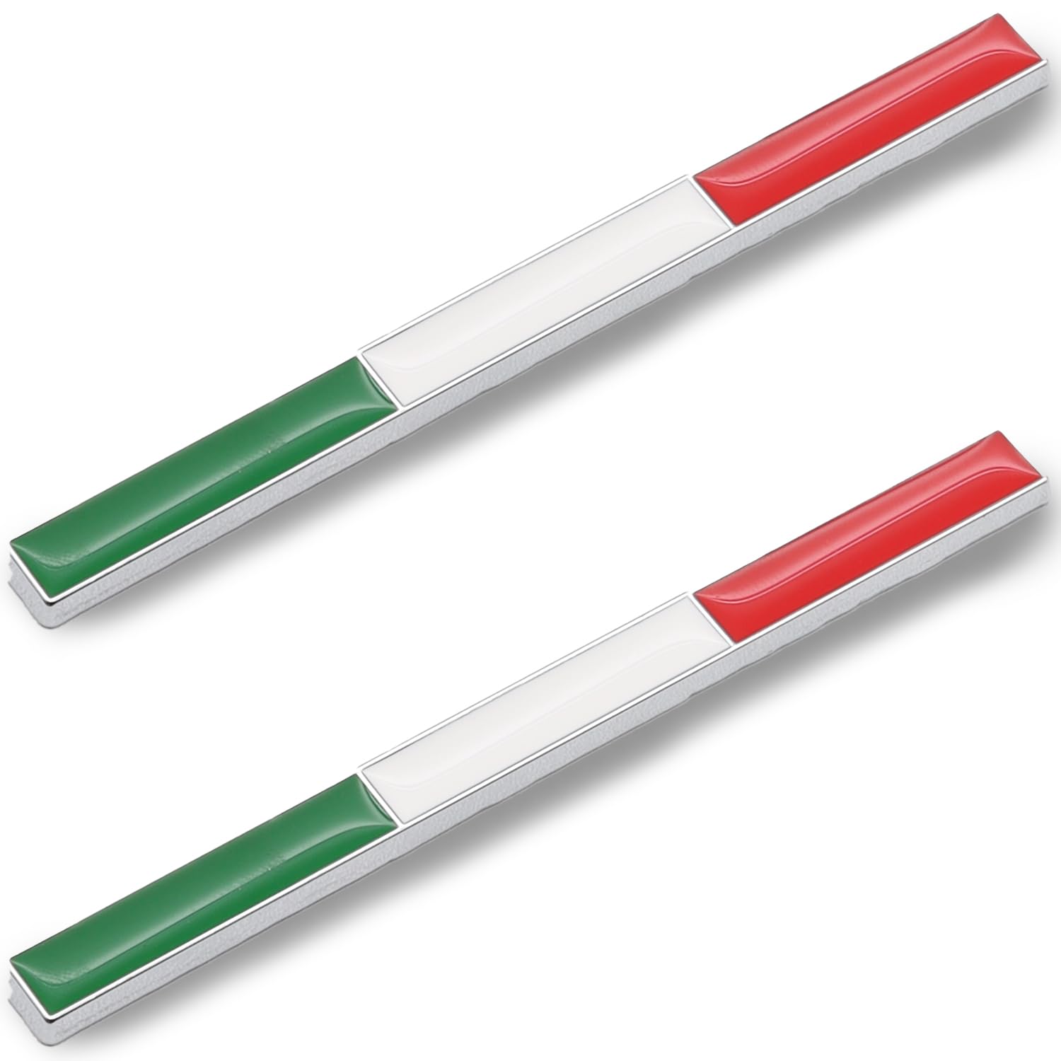 

Потрясающая металлическая наклейка с эмблемой зала Флаг Италии Авто Модная наклейка Автоаксессуары Экстерьер Универсальная На заказ Серебристая 2 штуки