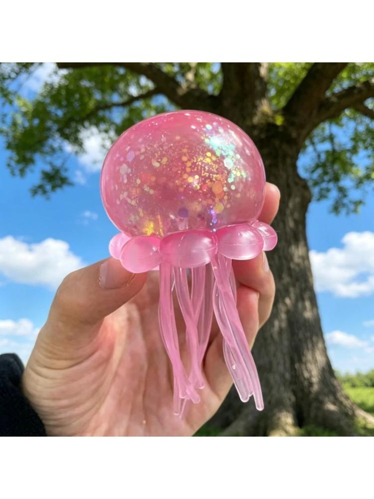 Nová chobotnice Squishy hračka Realistická medúza Stresový míček Plážová vodní hra Venkovní mačkací Fidget hračka pro úlevu od stresu