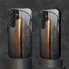 Wood Grain Texture Exquisite Luxury High-end PhoneCase Glass PhoneCase for Samsung Galaxy S26 S25 S24 S23 S22 S21 FE,Ultra,Plus
