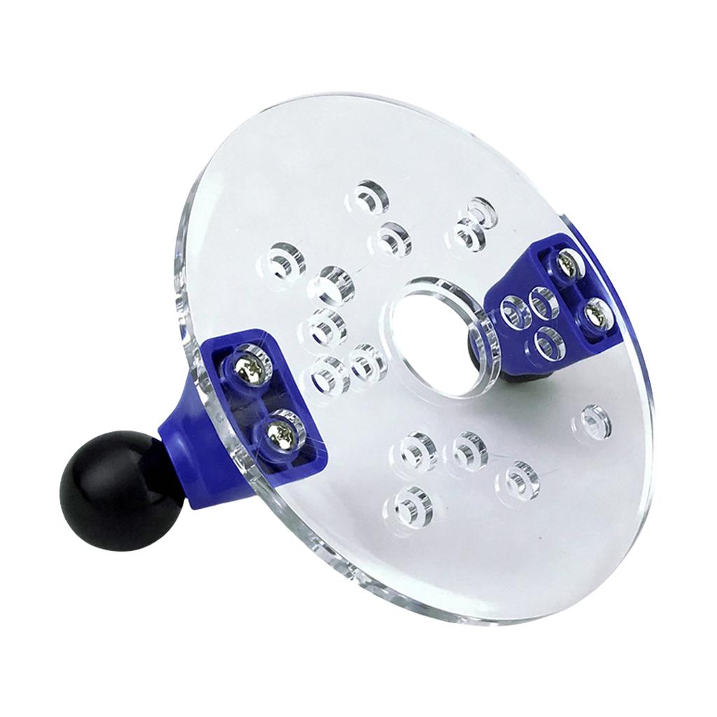 Trimmfräsenbasis mit Doppelgriffen Handfräse Feste Basis Führung für Holzbearbeitung Zimmerei Klare Acryl-Grundplatte