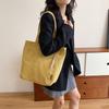 Stylish Simple Solid Color Retro Canvas Women's Bag New Versatile Portable Tote Bag Casual Shoulder Armpit Bag