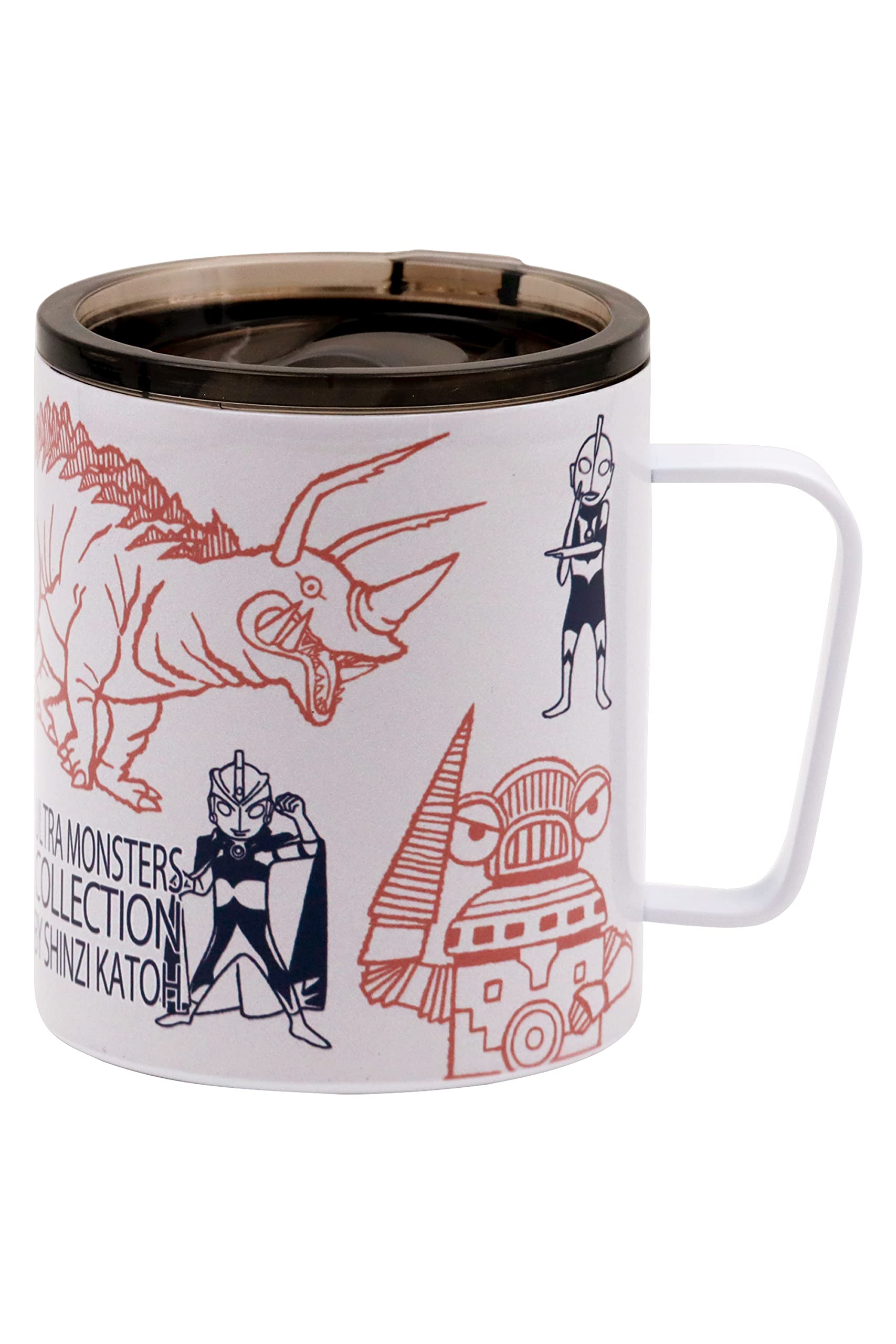 

Кружка OGURA Ultraman VS Monsters 350 мл из нержавеющей стали с вакуумной изоляцией для горячих и холодных напитков, с крышкой, стальная, с изоляцией,