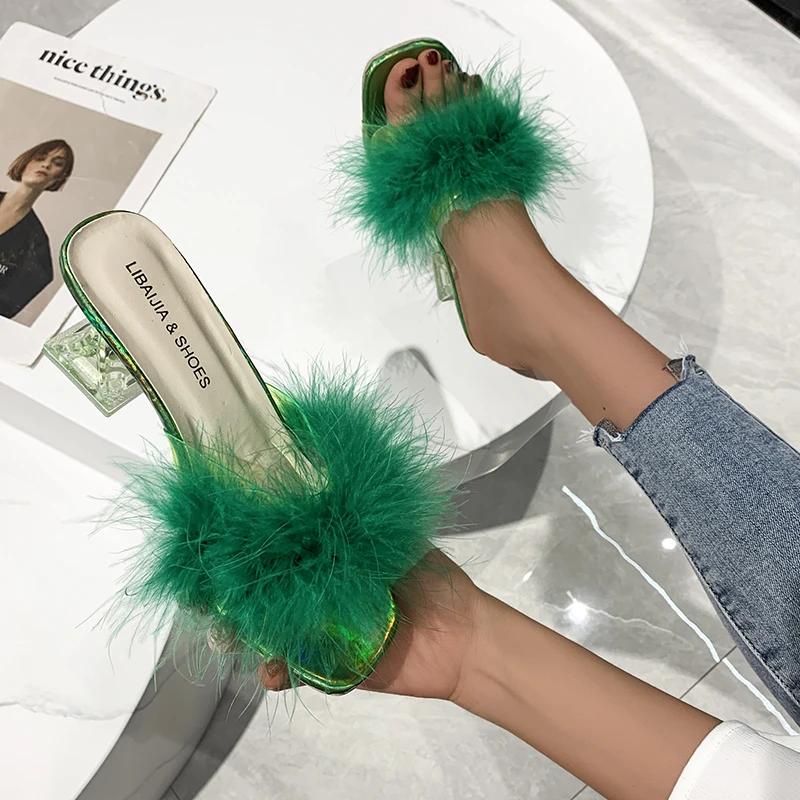 Mode 2024 Neue Sommer Flachmündige Quadratische Zehenpartie Zehenfrei Quadratische Wurzel Hausschuhe Outdoor Sexy Elegant Mode Einfarbig Damen Sandalen