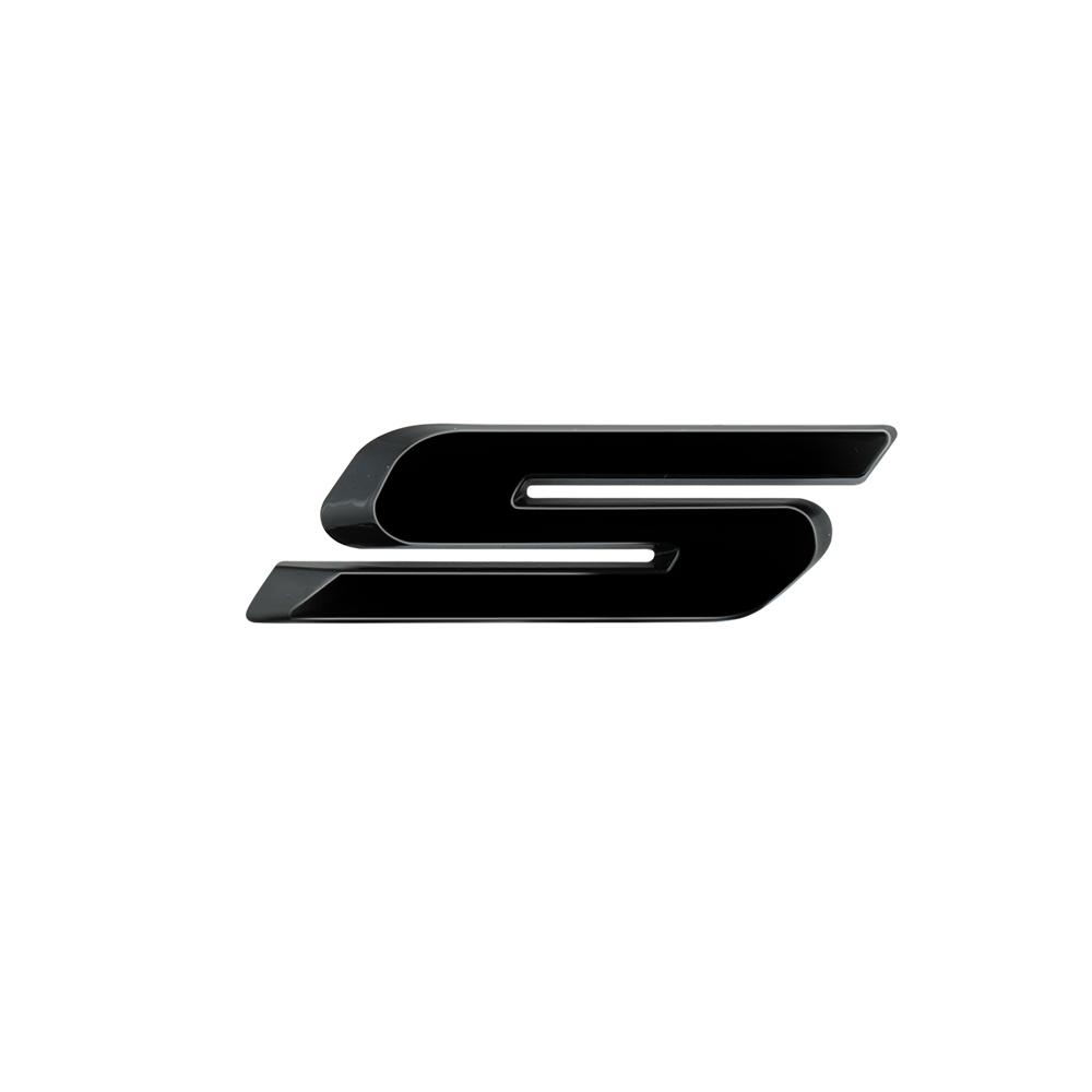AJI1 3D ABS Chrome Car S V6 Letters Rear Trunk Badge Emblem stickers For Ford Focus Bronco STRACING Fusion Kuga Mondeo Auto Styling