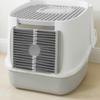 A  Pair Hanging Self Cleaning Hair Catcher Grey Cat Litter Box Floating Fur Brush Door  Cat Door