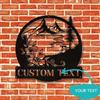 Metal Sign Floral Camping Wall Decor Custom Text Indoor Outdoor