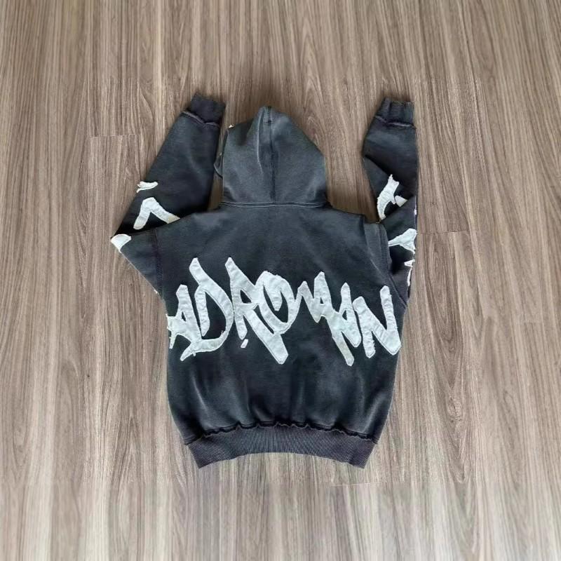 Unisex Übergroßer Kapuzenpullover Mit 3D Digitaldruck Lockerer Schnitt Reißverschluss Streetwear Freizeitkleidung