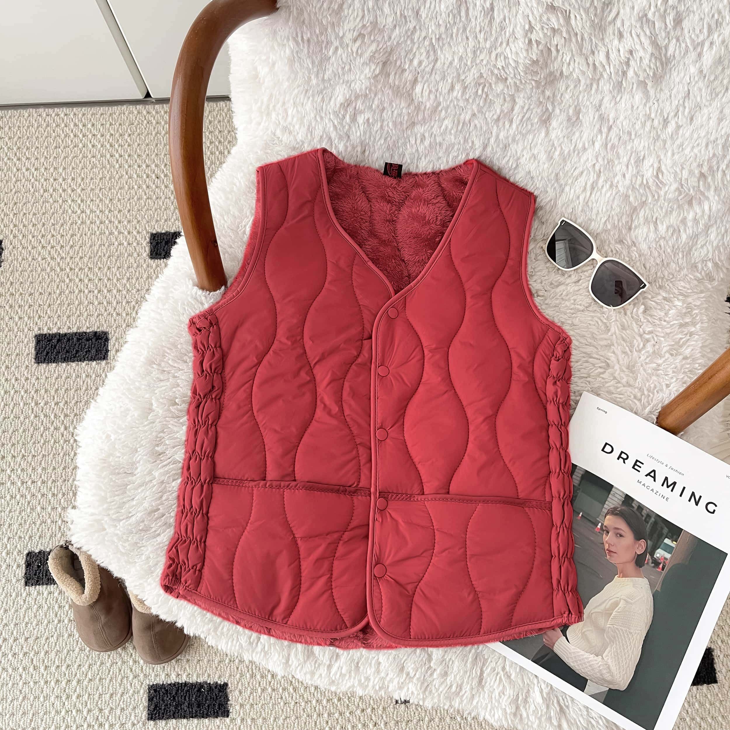 

Женский осенне-зимний жилет на флисовой подкладке, утолщенный теплый жилет, короткий пуховый жилет, приталенный и универсальный 3XL