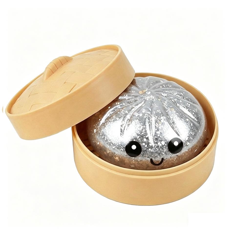 Push Bubble Colorful Dumpling Squishes Stress With Steamer Cute Anxiety Toy Soft Decompression Dough For Adults Prospector