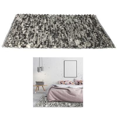 [R0355] - Designer Rug 'Boules De Laine' Gray - 170x120 Cm