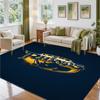 Leeds Rhinos Design Crystal Velvet Rug Soft Decorative Mat for Bedroom Entrance