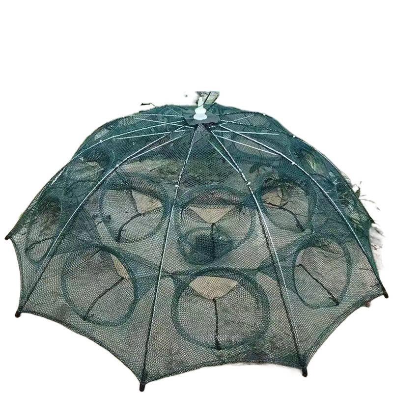 Multi-Purpose Fishing Net: Shrimp, Crab, Fish, Eel, and Loach Trap with Umbrella Design