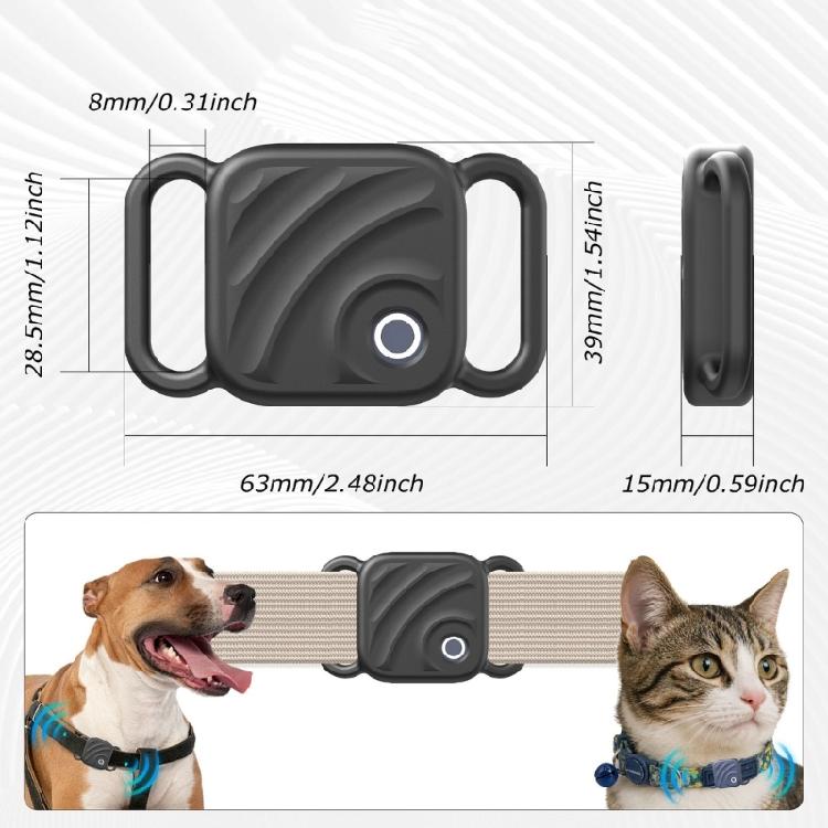 Pet Finder Collar Holder in Soft Silicone, Mount Case with Raised Border Coverage for Daily Collar Use and Travel