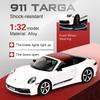 1:32 Scale 911 TARGA GT3RS Model Car Toy Alloy Body Rubber Tires Sports Cars Doors Opened Models Toys Edutainment Presents