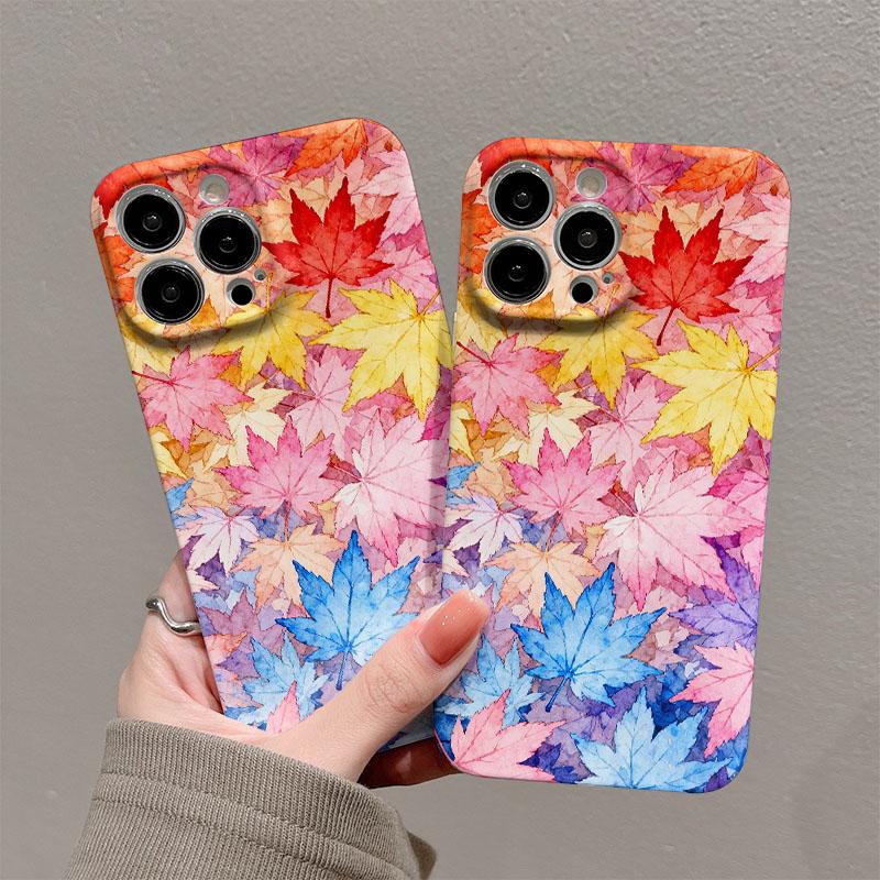 Coque de téléphone à motif feuilles d'érable pour Xiaomi Mi 15T 14T 13 12 12s 9 10 11 Poco C40 M5 X3 F4 NFC Pro 4G 5G Film Brillant Coque Rigide