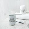 Multifunctional Toothbrush Holder Cup for Bathroom Tumbler Good Morning