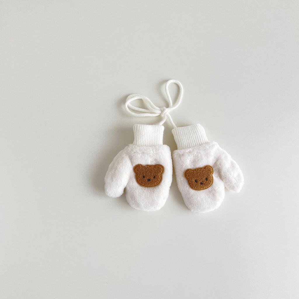 New Christmas Elf Cartoon Deer Baby Mittens Kids Winter Gloves Neck Hanging Gloves Plush Thick for Children Young Boys Girls