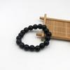 Best-Selling Unisex Black Glass Bracelet - Imitation Obsidian Design