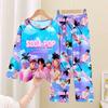 New Demon Hunters Children's Pajamas Long Sleeve Cartoon Girls Babies Middle and Older Children's Loungewear Set