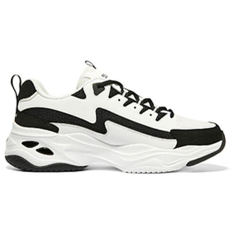Skechers D'LITES 4.0 Men Low Top Dad Shoes Black White 894098-BKW