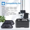 Cartouche de toner - WOOPSO - TN3480 - Haut rendement - Pack de 2 - Compatible Brother