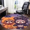 1pc Pumpkin Bear Office Round Area Rug, Under Office Chairs Bedroom Living Room Home Decor, Room Deco, Available in Various Sizes