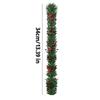 34CM Simulated Red Berry Wreath Strap Green Rattan Garland with Pine Cones Xmas Tree Christmas New Year Door Home Stairs Decor