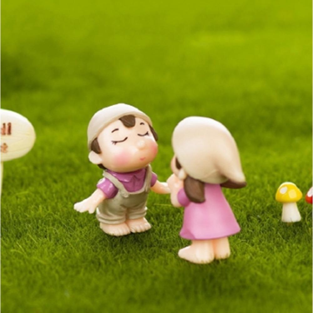 Miniature Craft Decoration Couple Figurines PVC Fairy Garden Decor  Home Wedding