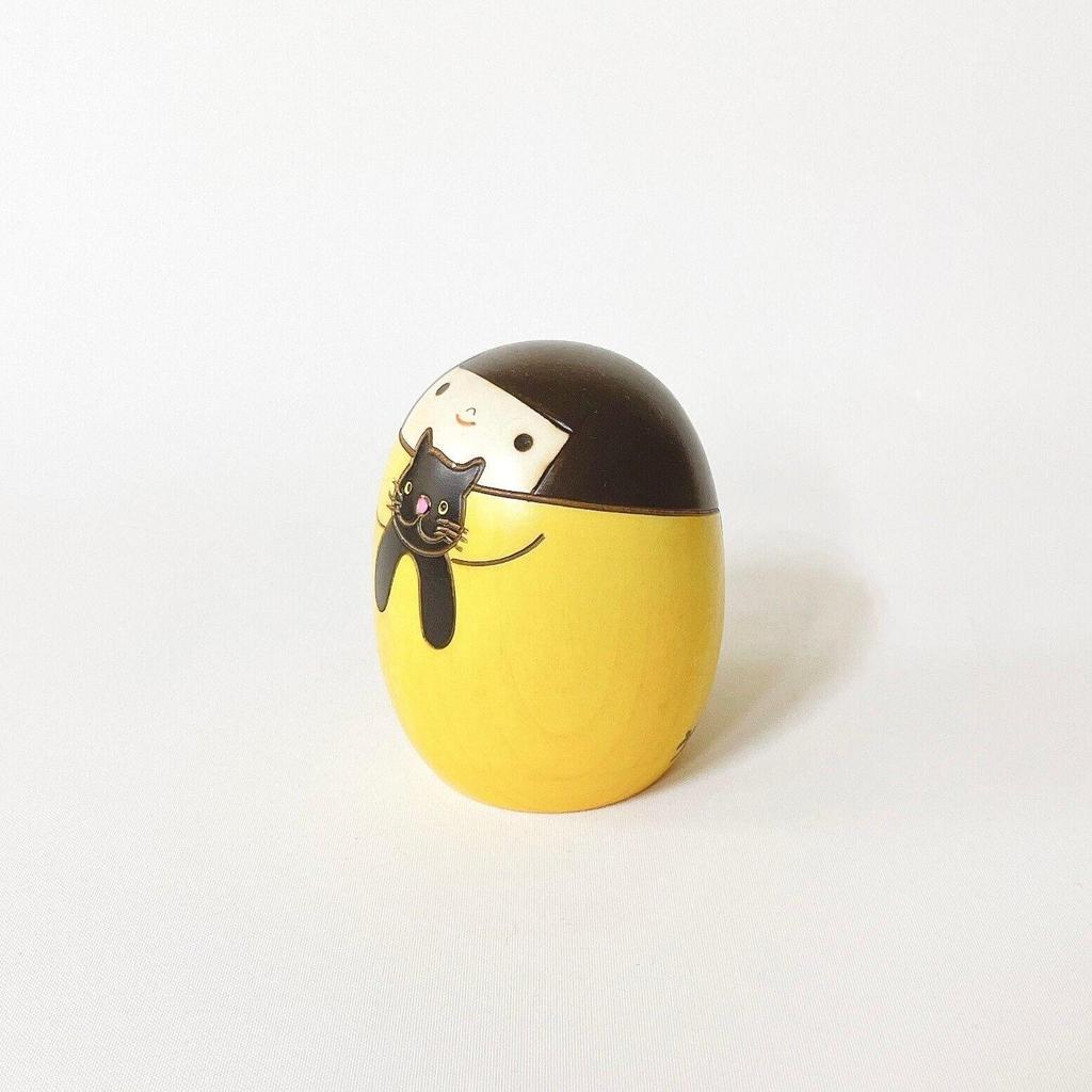 Usaburo Holz Kokeshi Puppe Neko no Kuro 9cm Hoch Hergestellt in Japan