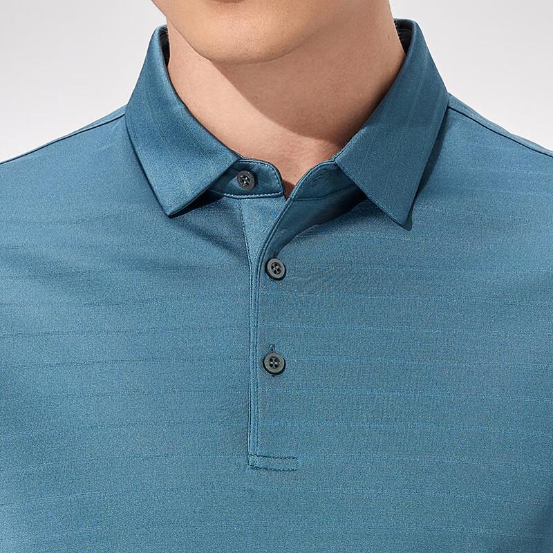 Men's 100% Silk Jacquard Business Casual Polo Shirt