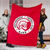 1pc Ajax FC Theme Blanket - Digital Print, Polyester, Cozy for All Seasons, Perfect for Outdoor, and Travel