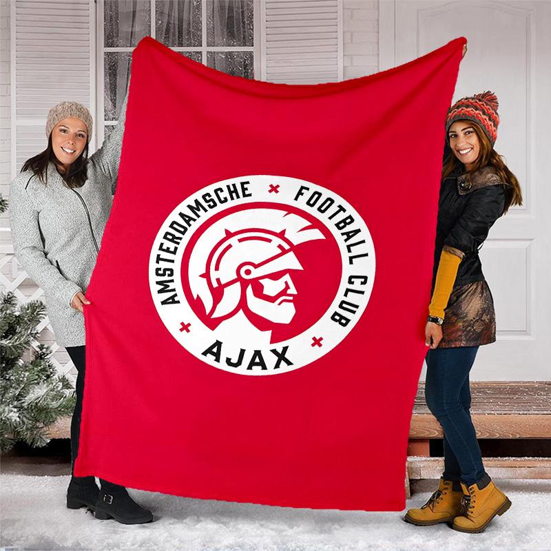 1pc Ajax FC Theme Blanket - Digital Print, Polyester, Cozy for All Seasons, Perfect for Outdoor, and Travel