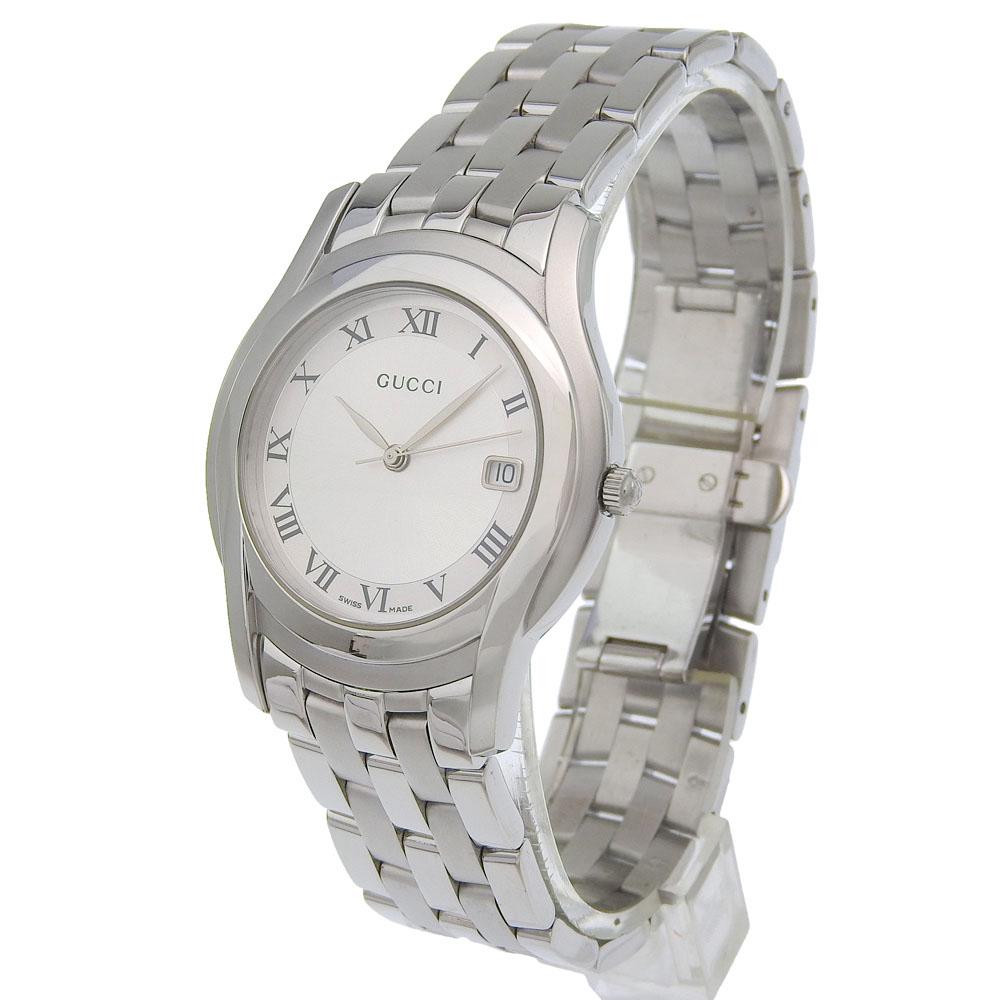 GUCCI G class Watches 5500M SilverDial Stainless Steel Quartz Analog display mens Used