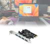Pcie 4 Port To Usb 30 Hub Pci Express Expansion Card Adapter 5 Gbps Speed Top