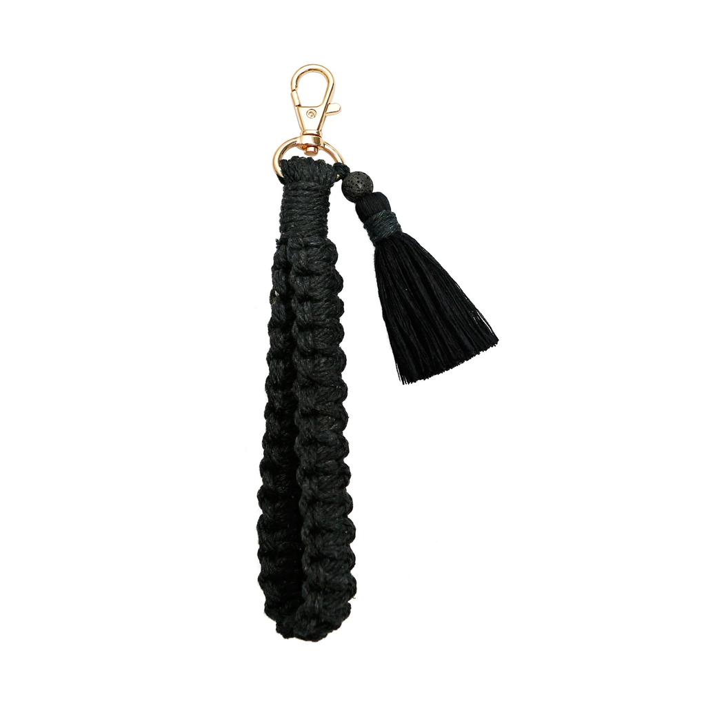 Hand Woven Phone Lanyard Cotton Wrist Strap Keychain For Bohemian Countryside Retro Ethnic Style Accessories Tassel Wrist Rope