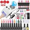 Ensemble d'ongles avec machine d'art pour ongles 3 en 1 Ensemble Kit de vernis à ongles en gel Lampe à ongles Fraise à ongles Aspirateur de manucure Ensembles C