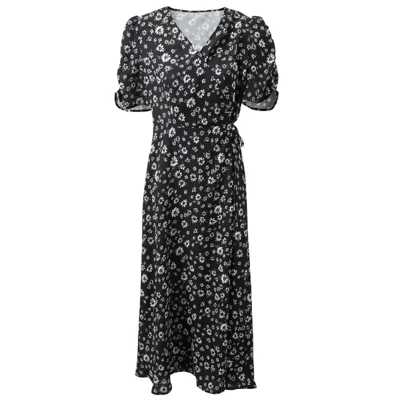 Sancai Women s Plus Size Floral V-Neck Maxi Dress XXXL