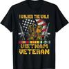 Unisex Veteran of Vietnam T-shirt with United States Flag Combat Boots Patriotic Vintage Gift Washed Graphic Slightly