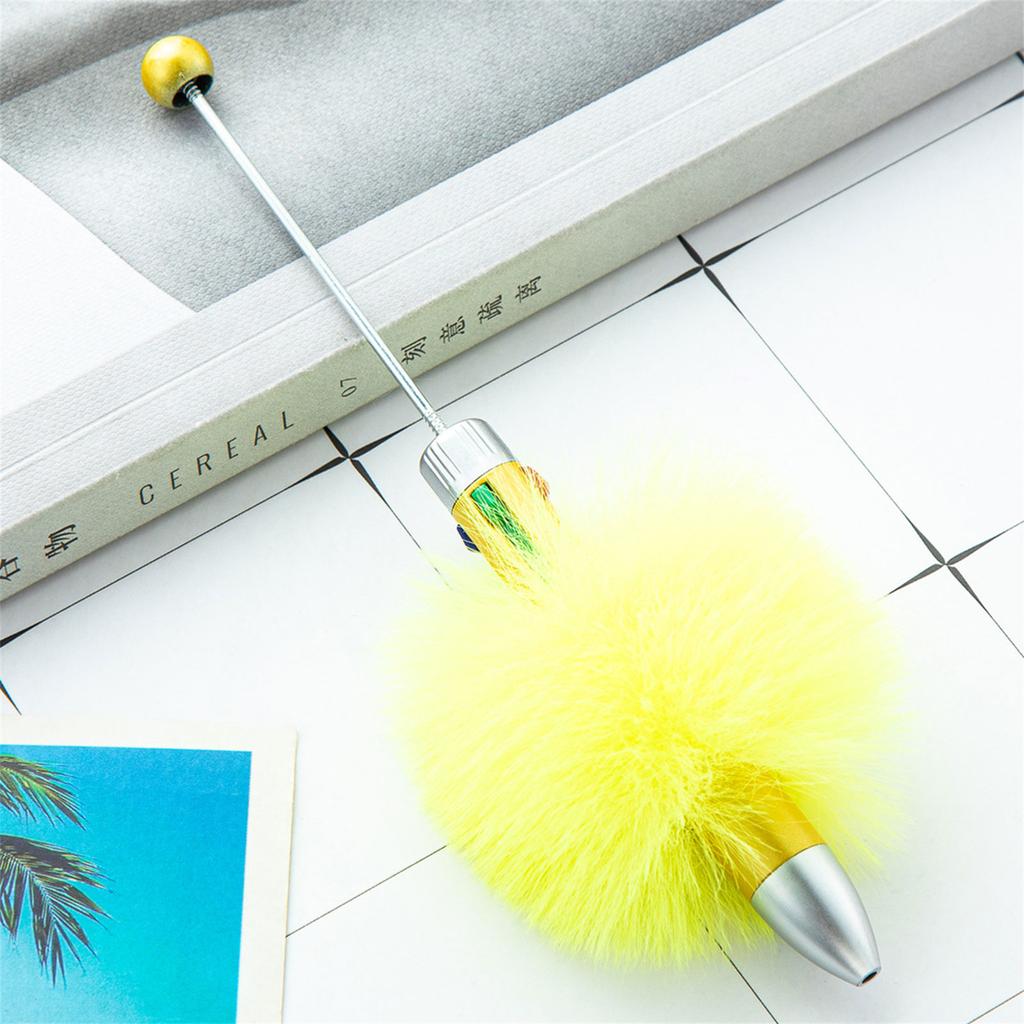 Plastic Beadable Pen Bead Ballpoint Pen Pendant Bead Pen Shafts Inks Rollerball Pen Kids Students Office School Supplies
