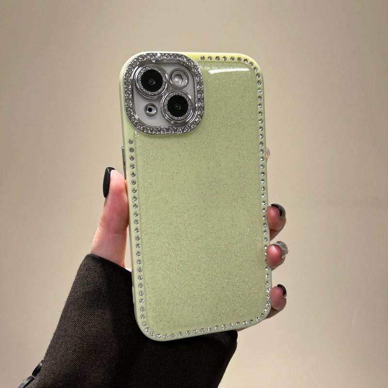 

Color Double-sided Diamond Drop Adhesive Glitter Suitable 16promax Dopamine All Inclusive Lens Protection 15 Apple Phone Case iPhone 12 Pro зелёный