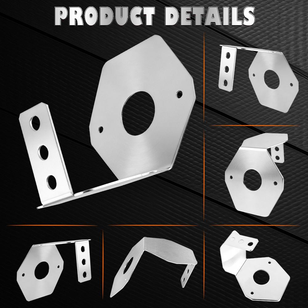 2PCS Watermelon Light Mount Brackets Stainless Steel Truck Trailer RV Campers Bus Mirror Turn Signal Angled Bracket Holder