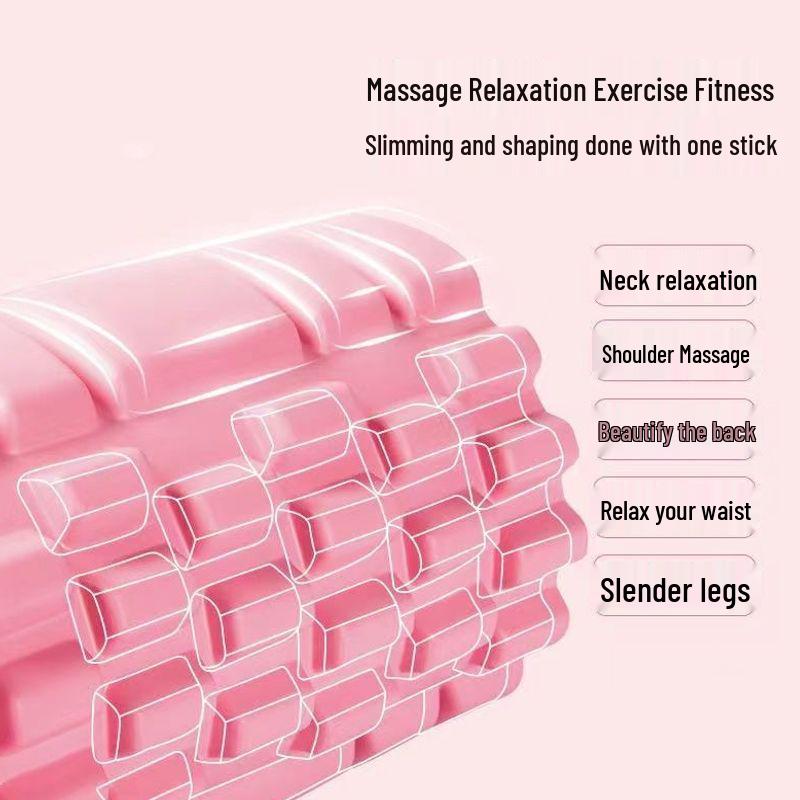Foam Roller for Muscle Massage, Relaxation, Slimming Legs, Yoga, Beginner Fitness, Wolf Teeth Design.