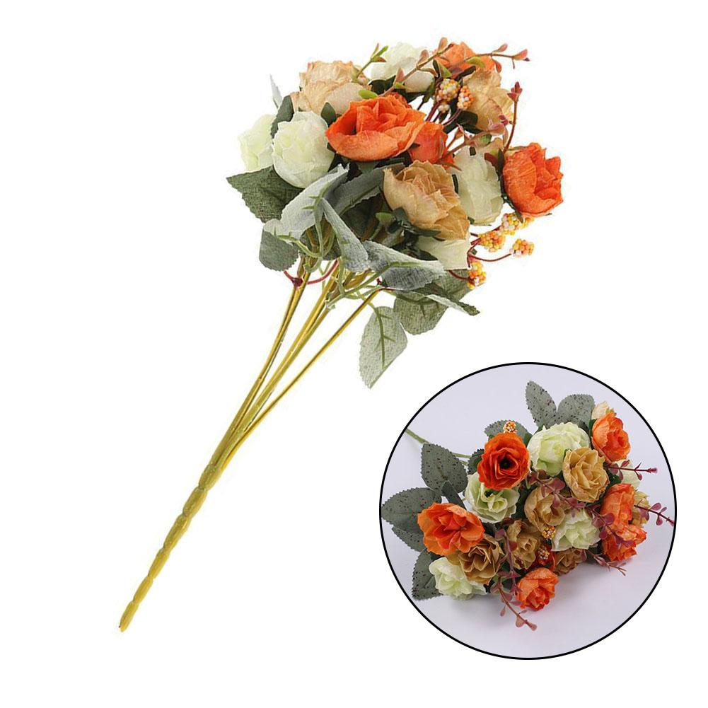 Bouquet Artificial Bouquet Fake Dried Flowers Orange