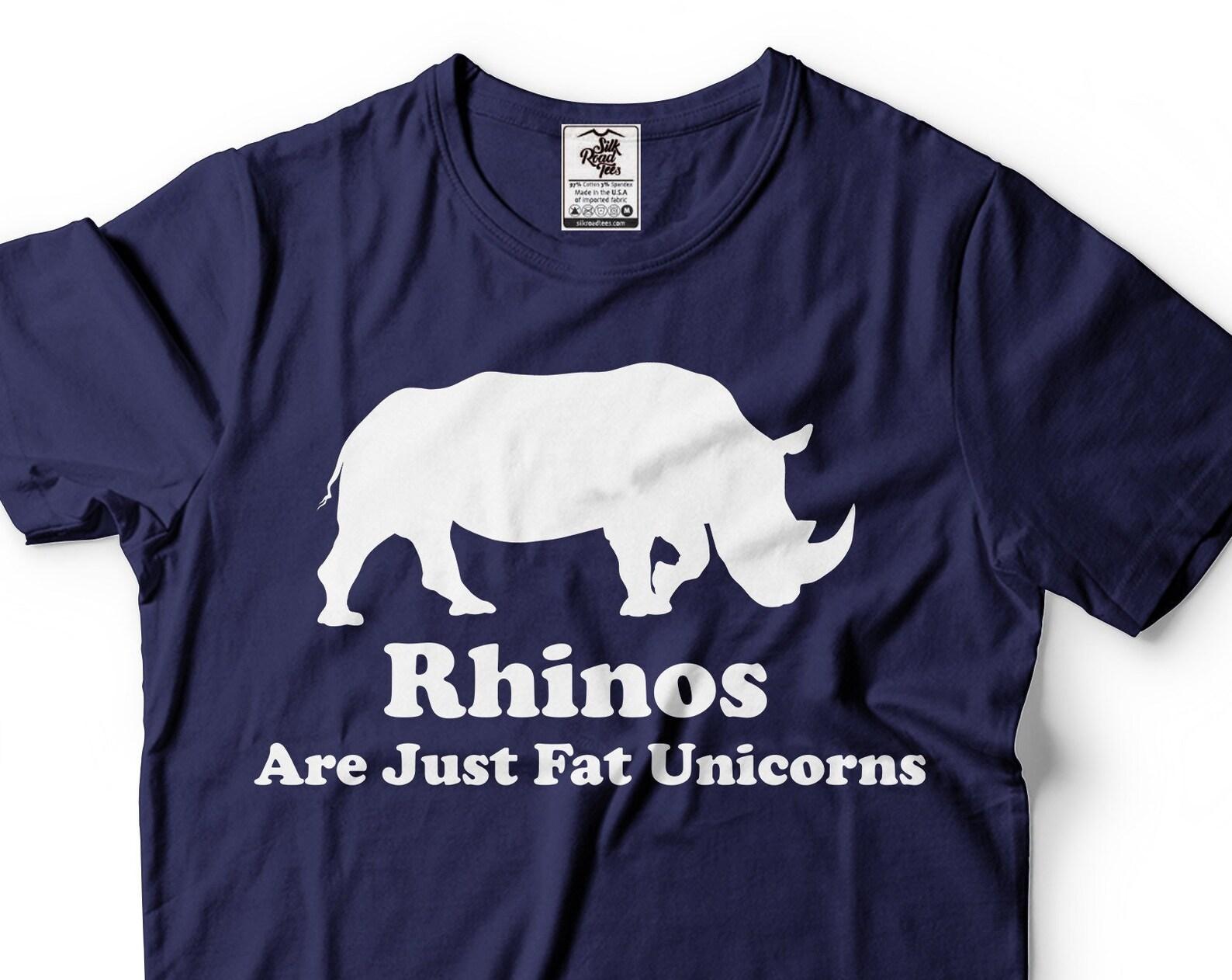 Funny Rhino Shirt Rhinos Are Just Fat Unicorns Shirt Rhino T-Shirt Animal Lover Shirt Animal Shirts Gift For Men Rhino Unicorn Shirt 3XL