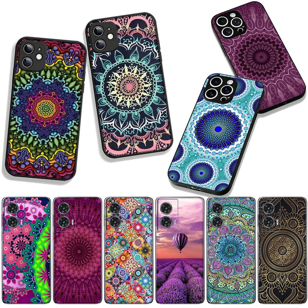 Floral Paisley Flower Mandala Texture Case for Motorola Moto Edge 70 60 Fusion 40 NEO Pro G Stylus G56 G96 G71 G73 G52 G42 G51