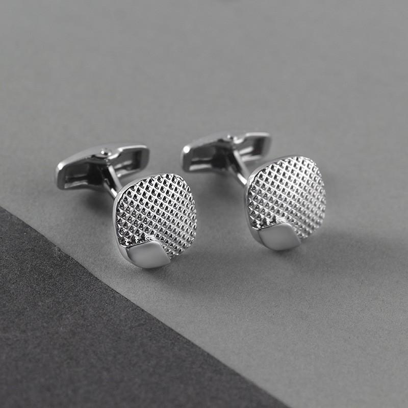 High End Electroplated Gold Silver Rose Gun Black Four-color Metal Cufflinks French Natural серебряный