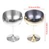 304 Stainless Steel Goblet Cocktail Glass Unbreakable Red Wine Cup Flute Cup Bar Martini Cup Metal Tall Champagne Glass